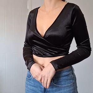 Longsleeve Velvet Croptop